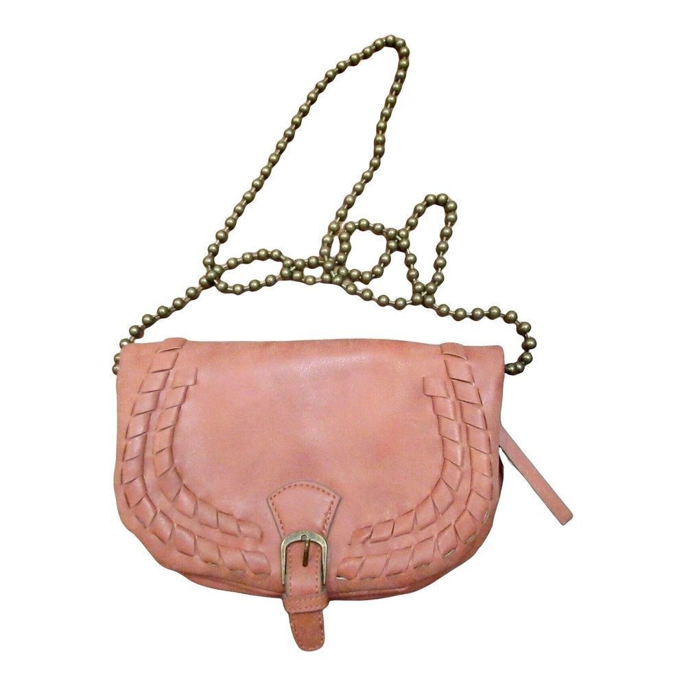 T-Shirt&Jeans Faux Leather Tan Brown Small Crossbody Shoulder Bag Purse